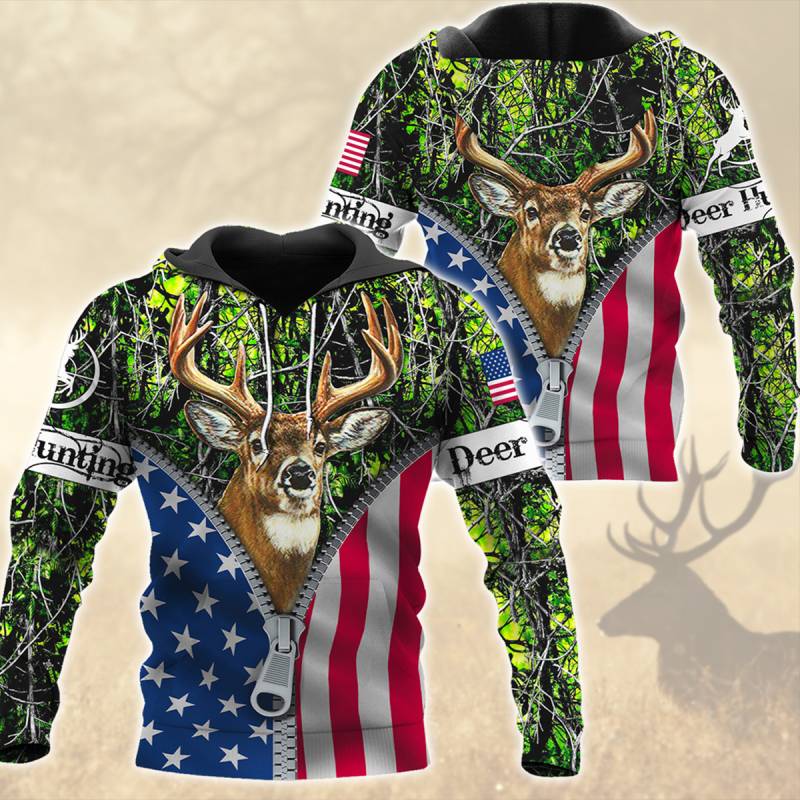 Deer Hunting 3D All Over Printed Hoodie X261211