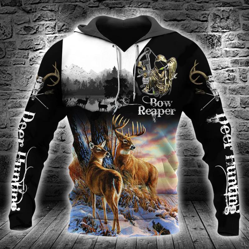 Deer Hunting All Over Printed Hoodie TT311222