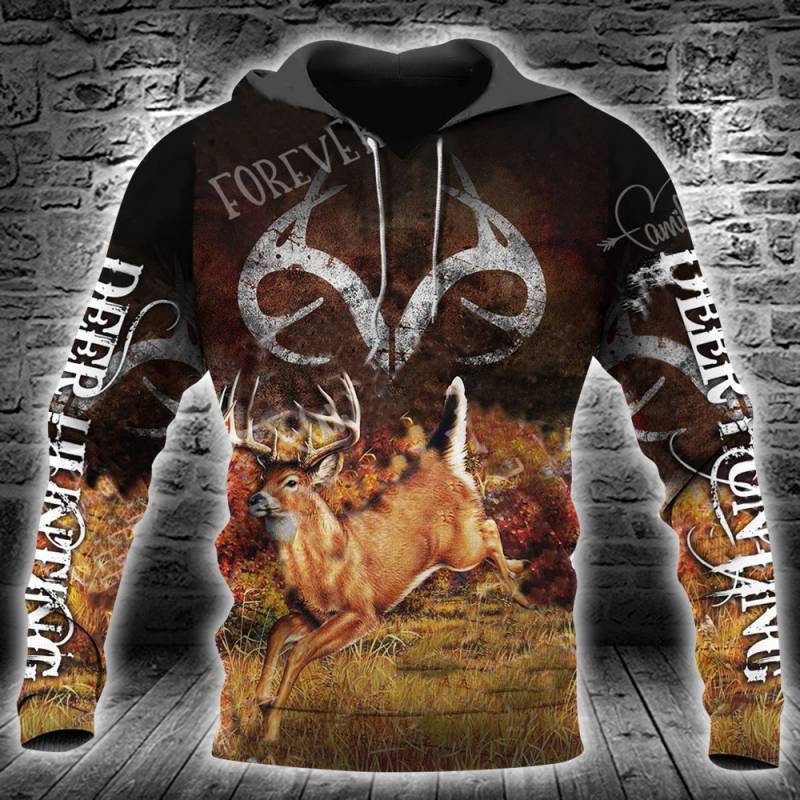 Deer Hunting All Over Printed Hoodie TT311233