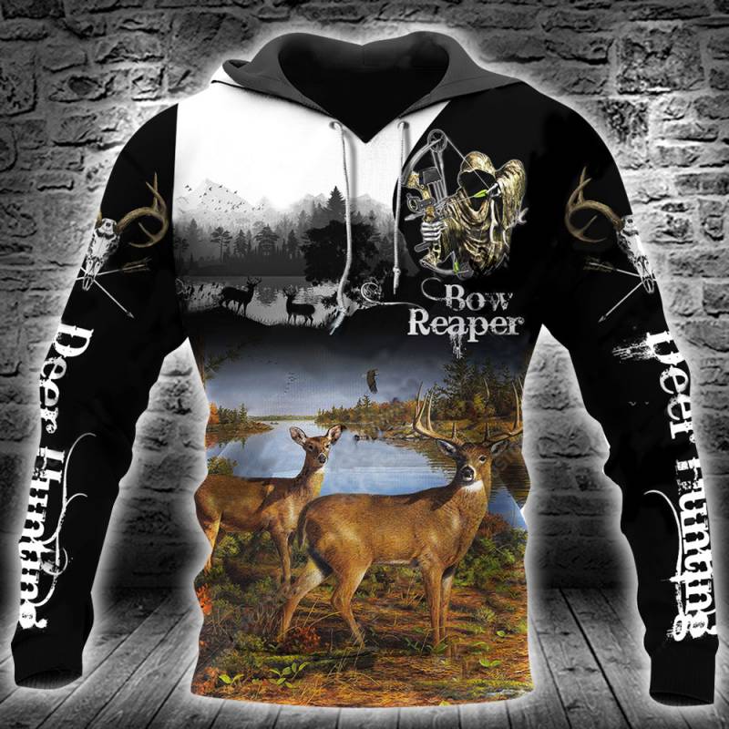 Deer Hunting All Over Printed Hoodie TT020105