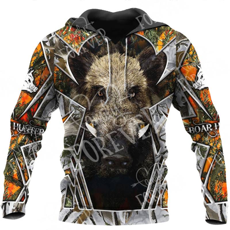 Boar Hunting All Over Printed Hoodie – TT311224