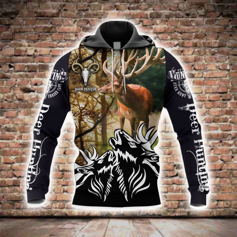 Deer Hunting All Over Printed Hoodie BT281277