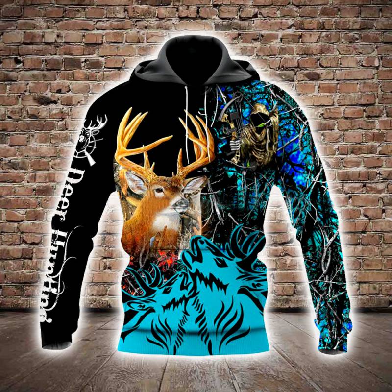 Deer Hunting All Over Printed Hoodie AI291207