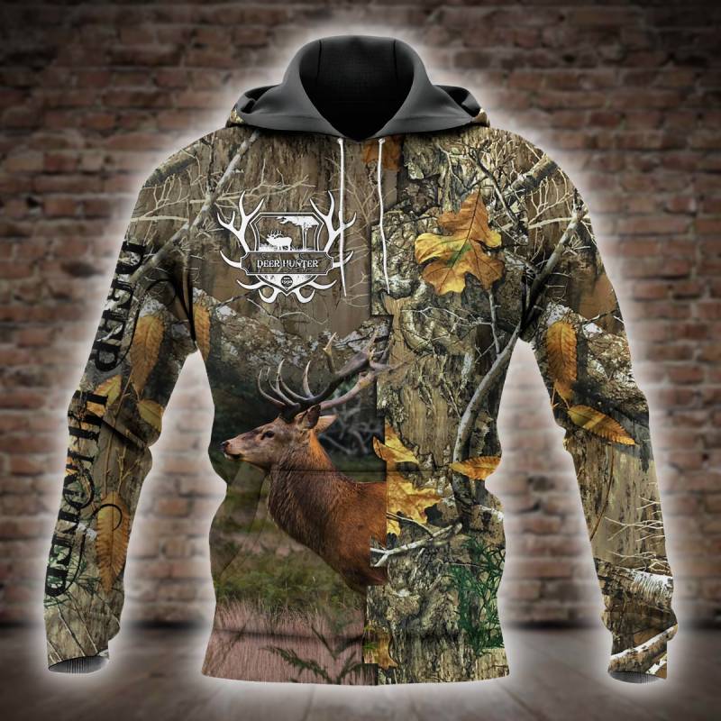 Deer Hunting All Over Printed Hoodie X241236