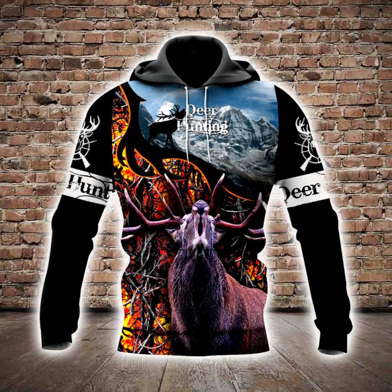 Deer Hunting All Over Printed Hoodie AI110110