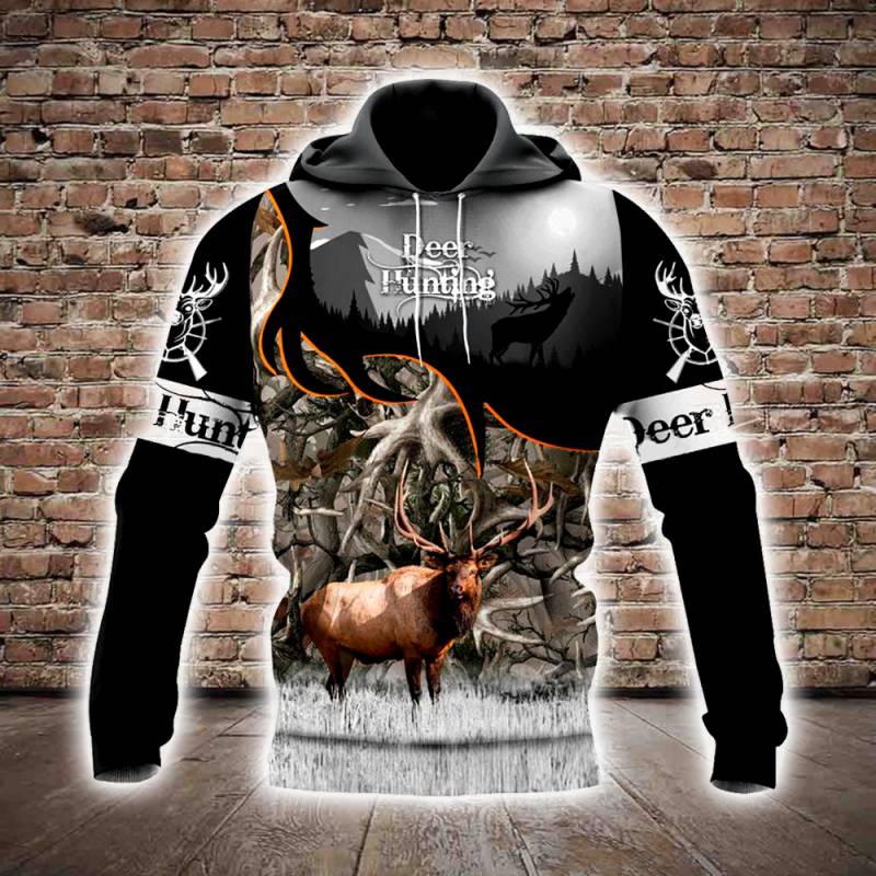 Deer Hunting All Over Printed Hoodie AI110107