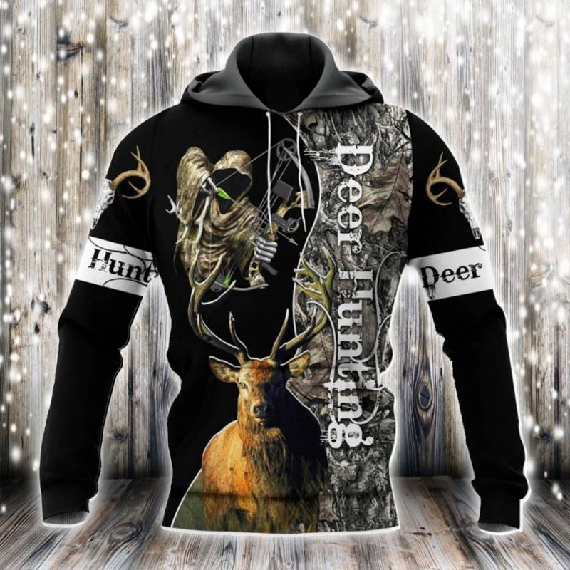 Deer Hunting All Over Printed Hoodie N150112