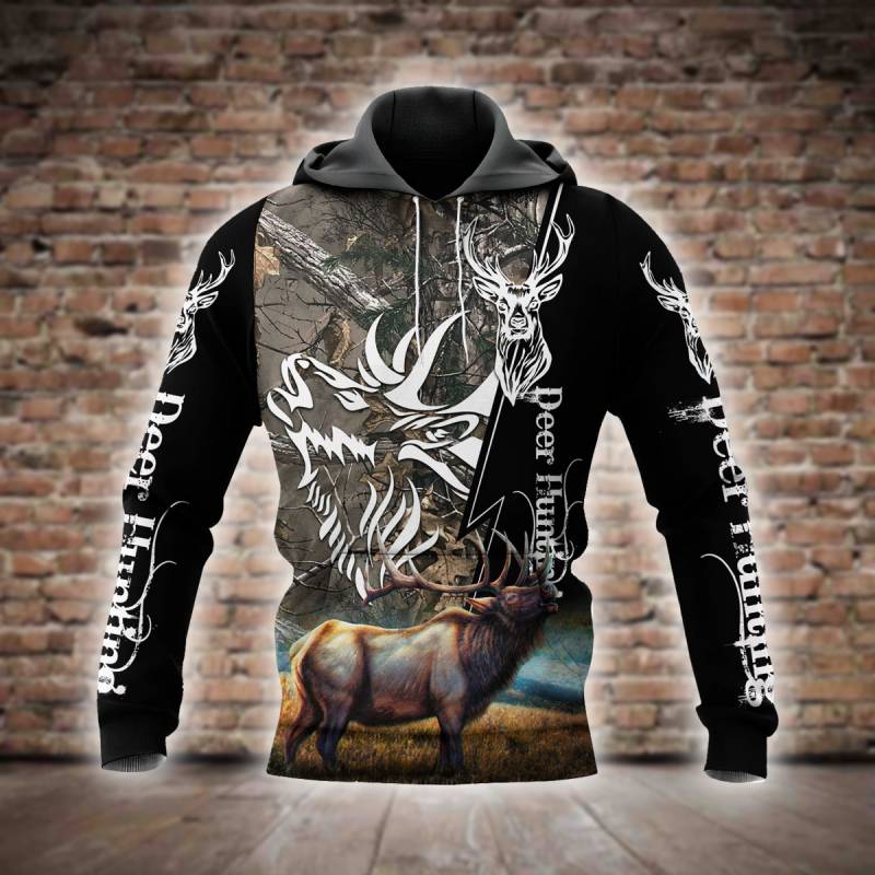 Deer Hunting All Over Printed Hoodie X160110