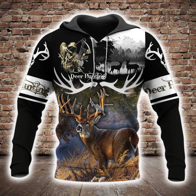 Deer Hunting All Over Printed Hoodie AI110131