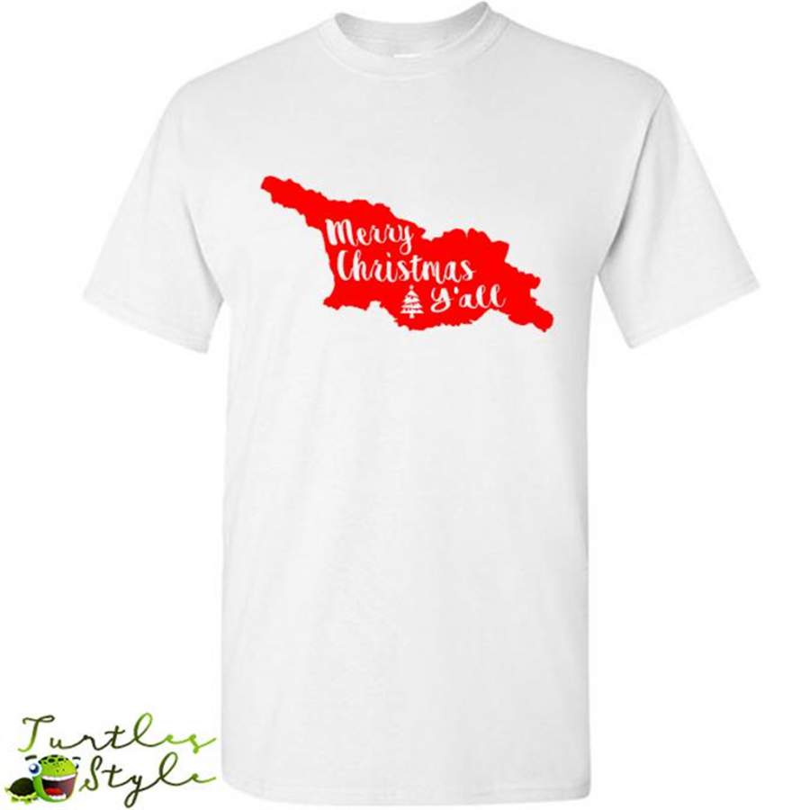 Merry Christmas Y’all Georgia Lover – Gildan Short Sleeve Shirt