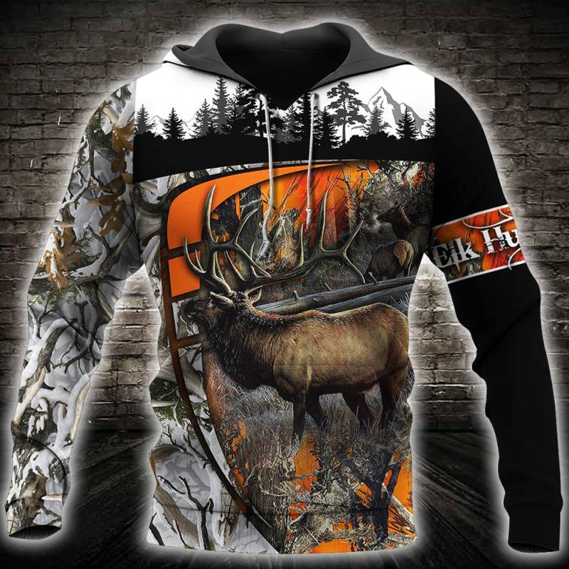 Amazing Elk Hunting All Over Printed Hoodie TT130214