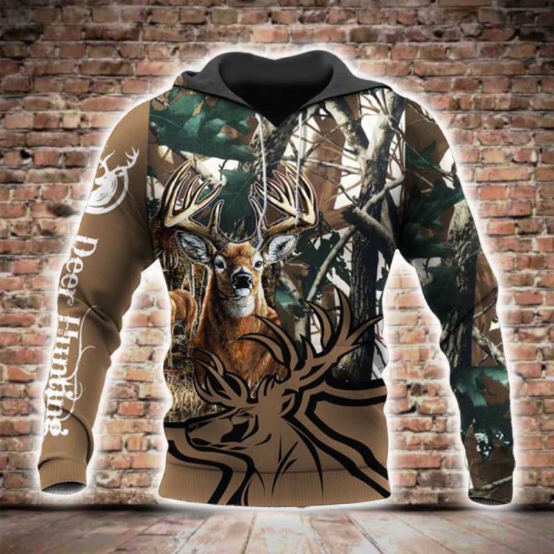 Deer Hunting All Over Printed Hoodie BT261262