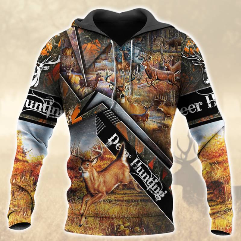 Deer Hunting All Over Printed Hoodie X100107