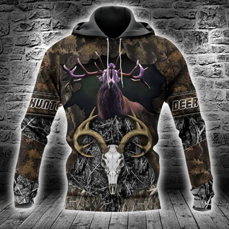 Deer Hunting All Over Printed Hoodie TT110215