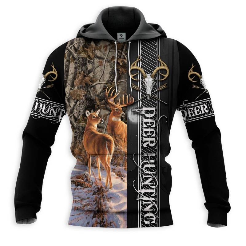 Deer Hunting All Over Printed Hoodie BT110203