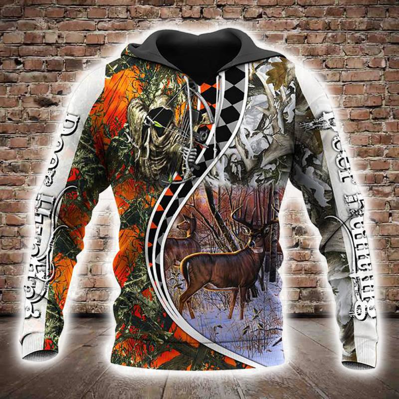 Deer Hunting All Over Printed Hoodie V140213