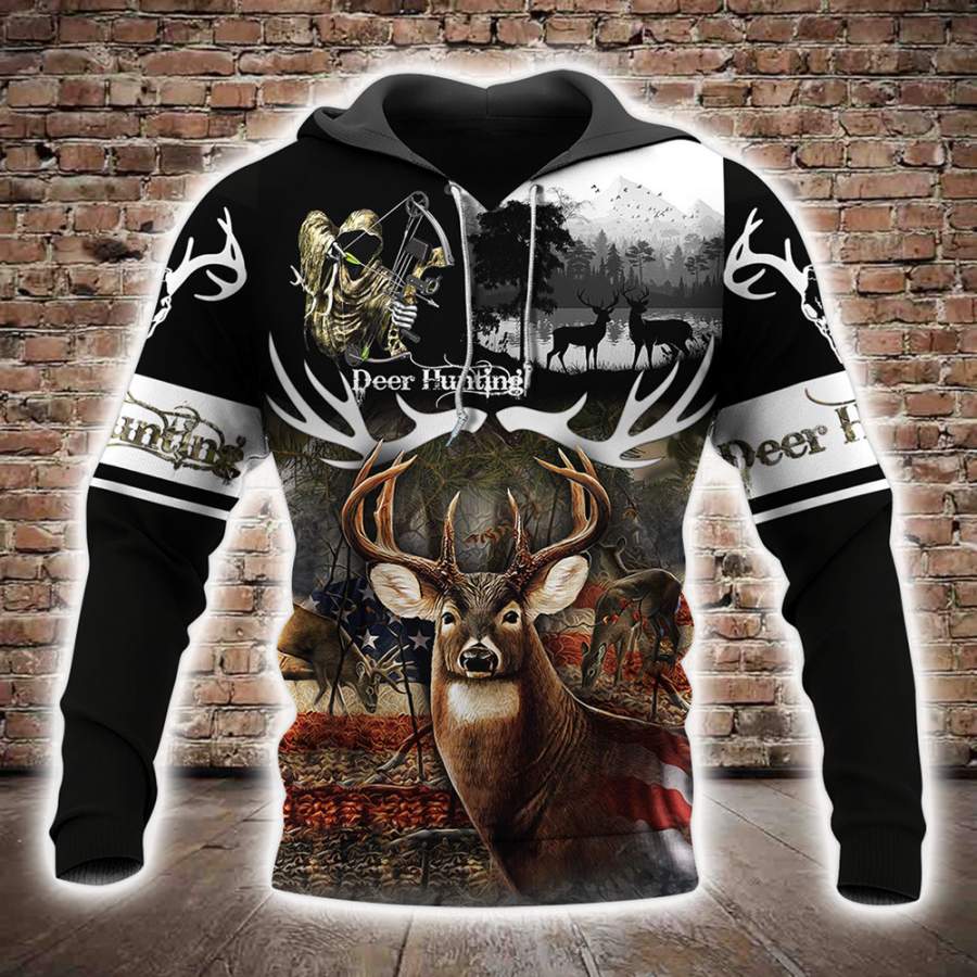 Deer Hunting All Over Printed Hoodie AI110130