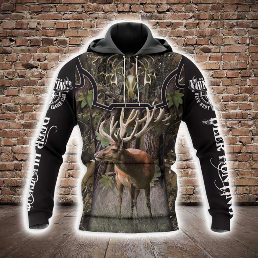 Deer Hunting All Over Printed Hoodie AI100218