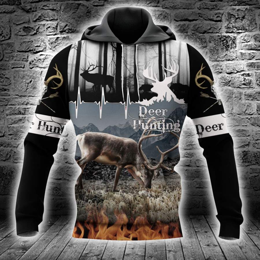 Deer Hunting All Over Printed Hoodie TT100224