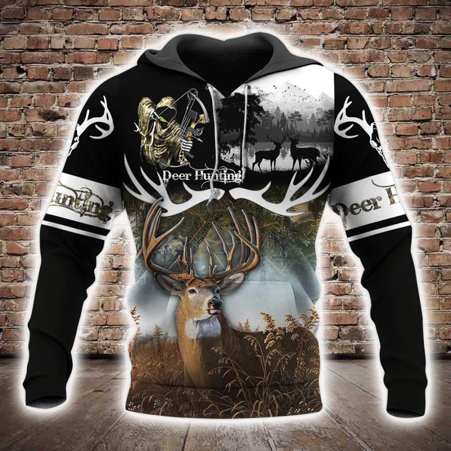 Deer Hunting All Over Printed Hoodie AI110143