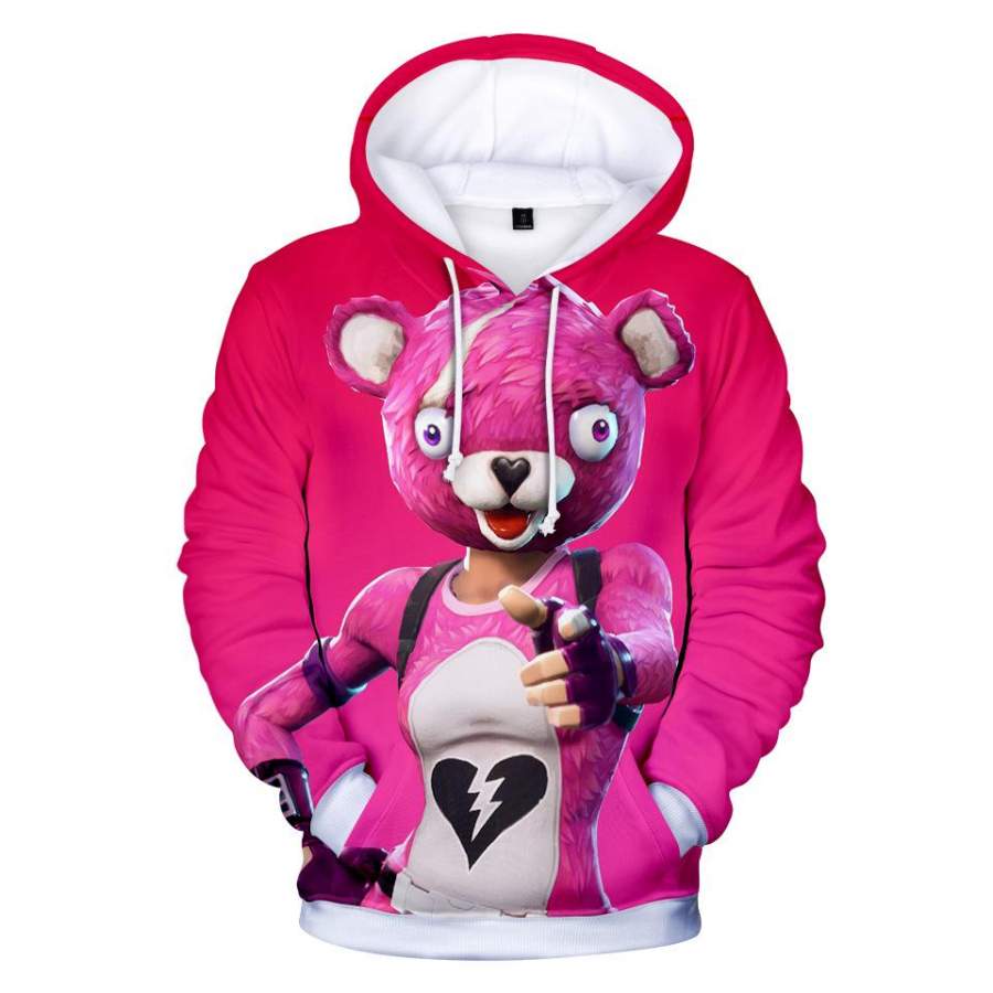 2019 New Fortnite Print Pullover Adult Long Sleeve Hooded Sweatshirt