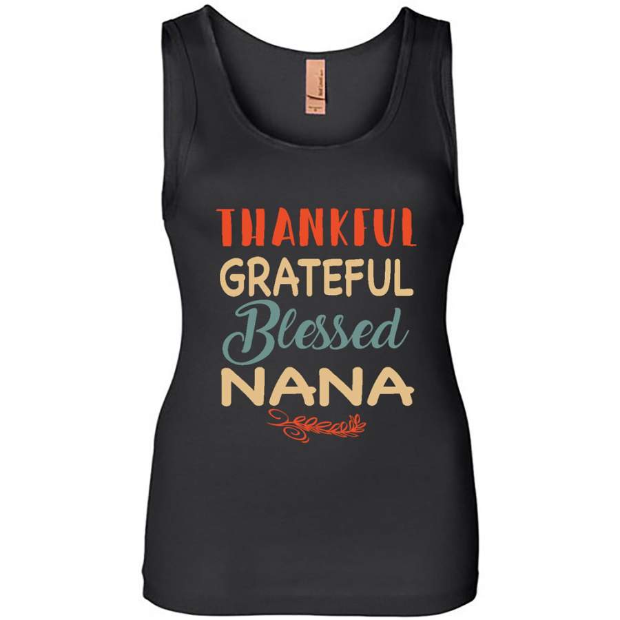 Thankful Grateful Blessed Nana – Womens Jersey Tank