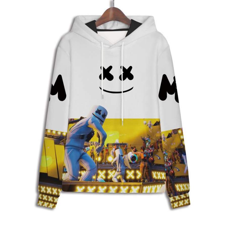 2019 Fortnite Marshmello Unisex Fashion Sweatshirts Long Sleeve Hoodie