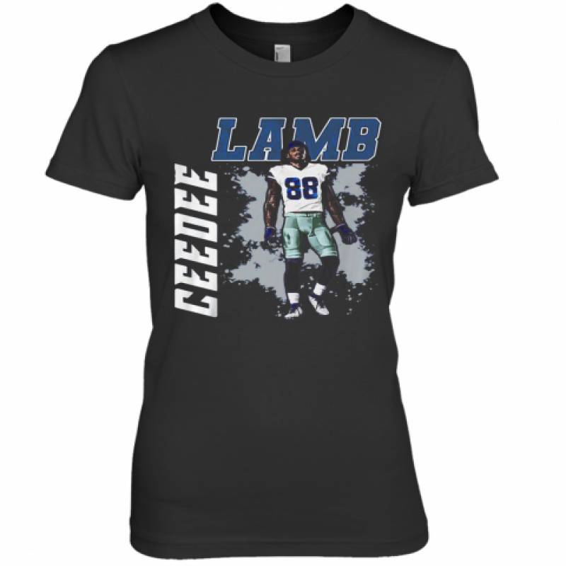 Ceedee Lamb Dallas Cowboys Football Art Premium Women's T-Shirt