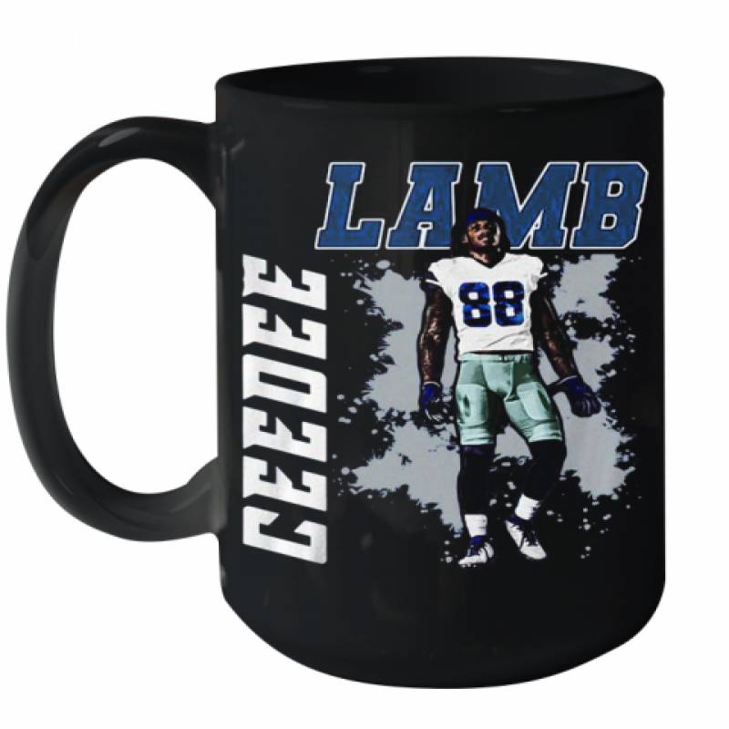 Ceedee Lamb Dallas Cowboys Football Art Ceramic Mug 15oz