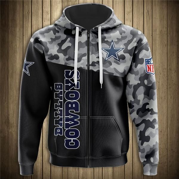 Dallas Cowboys Military Hoodies 3D Sweatshirt Long Sleeve