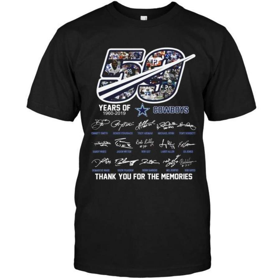 59 Years of Dallas Cowboys Signed Thank You for the Memories Shirt Best Tee 2020