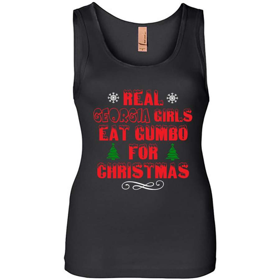 Real Georgia Girls Eat Gumbo For Christmas – Womens Jersey Tank