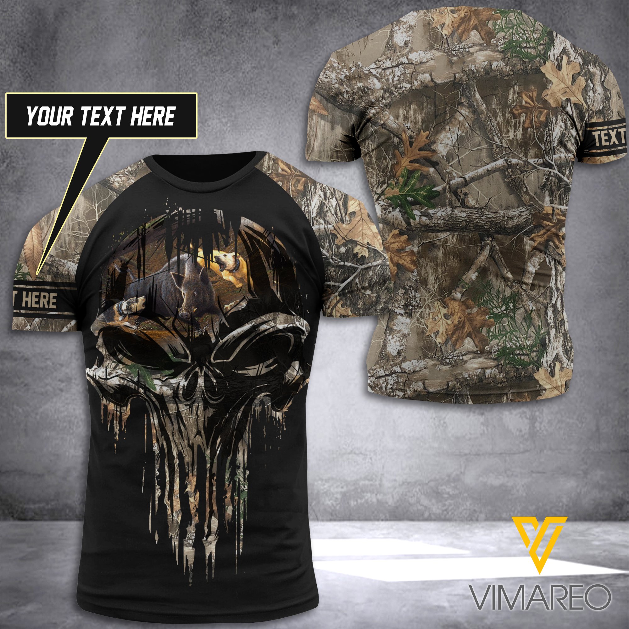 Boar Hunting Camouflage Customized T Shirt/Hoodie 3D Printed