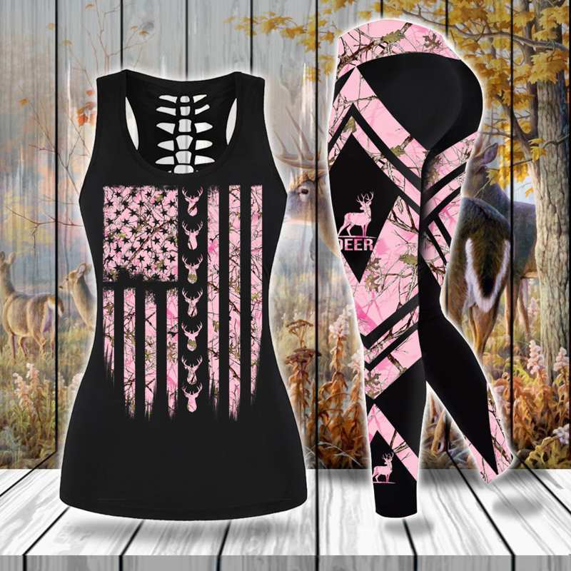 Deer Hunting Combo Tank + Legging Tt210311