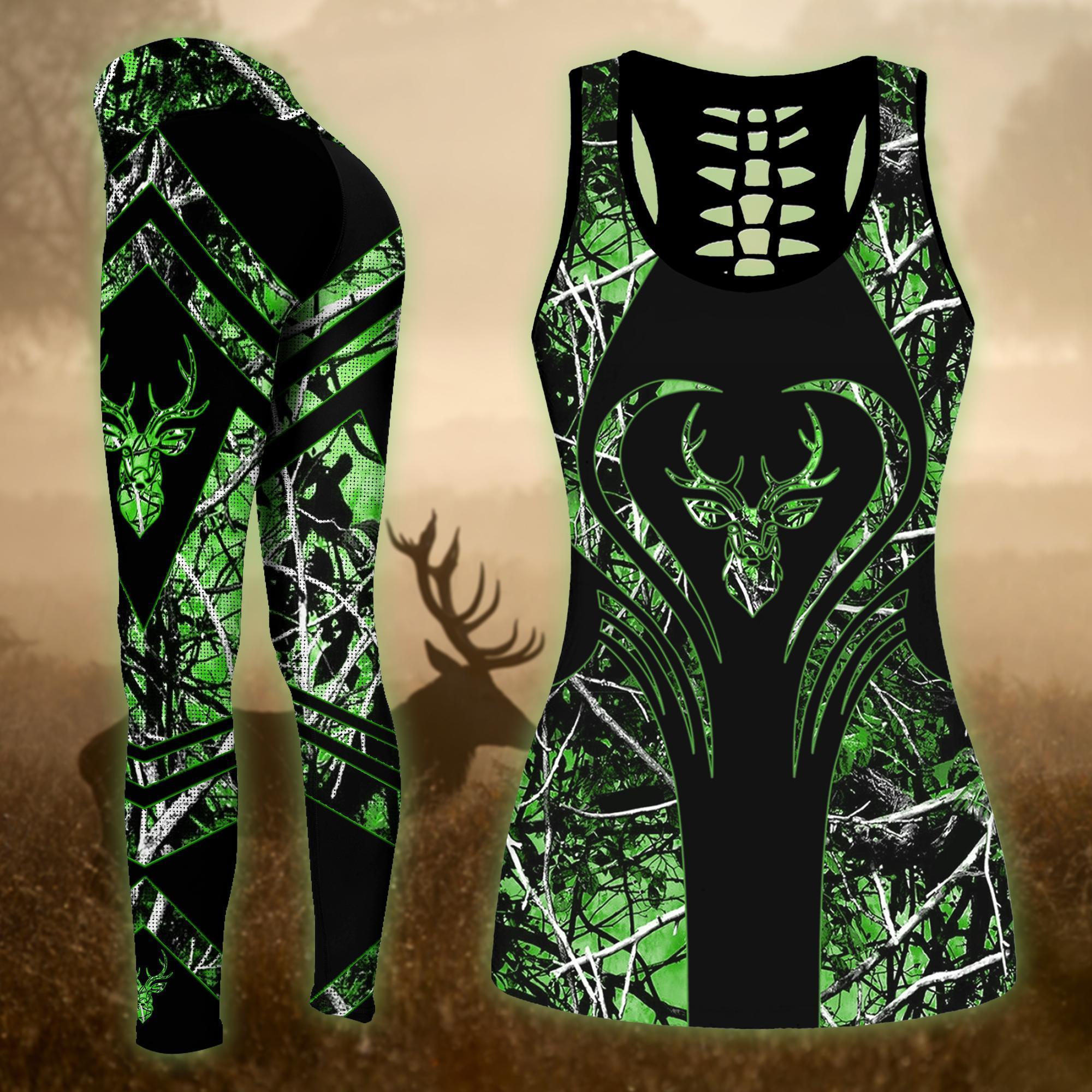 Deer Hunting Combo Tank + Legging Tt210314