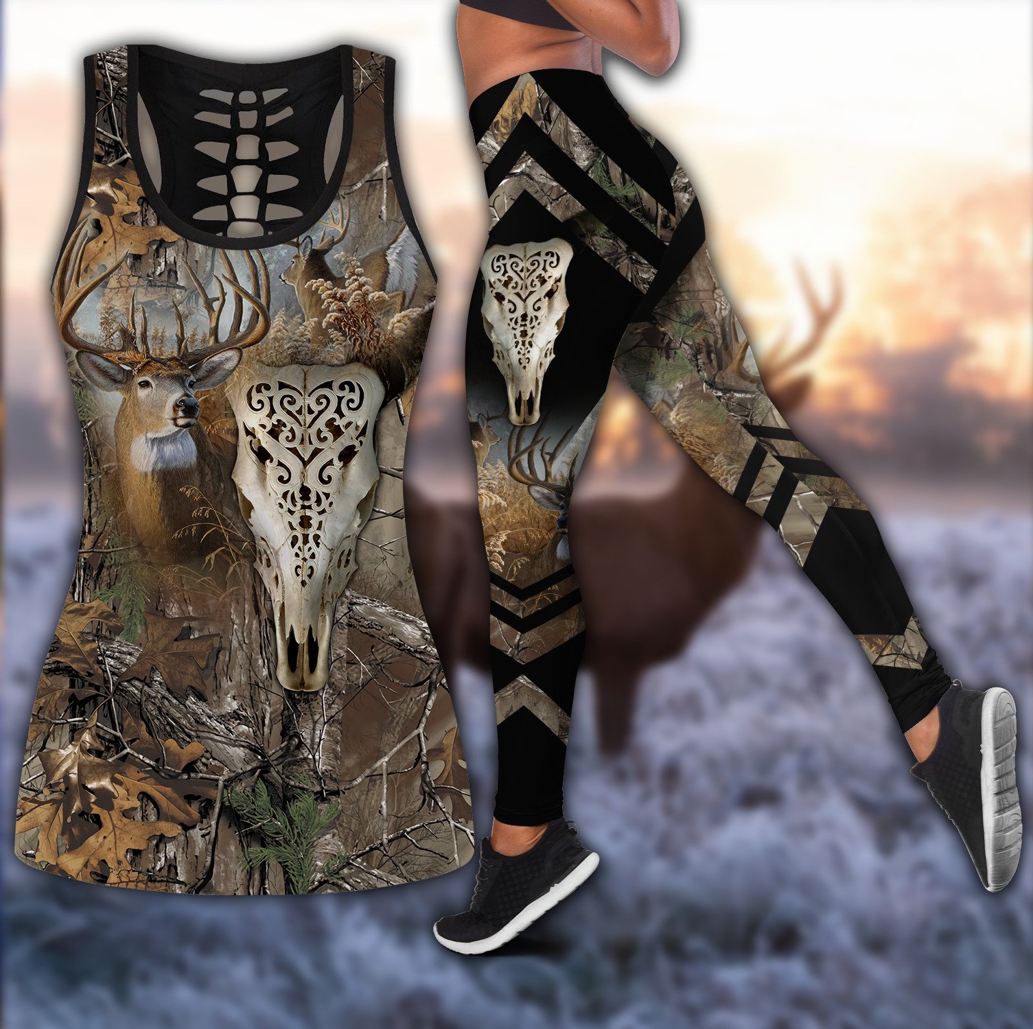 Deer Hunting Combo Tank + Legging Am230602