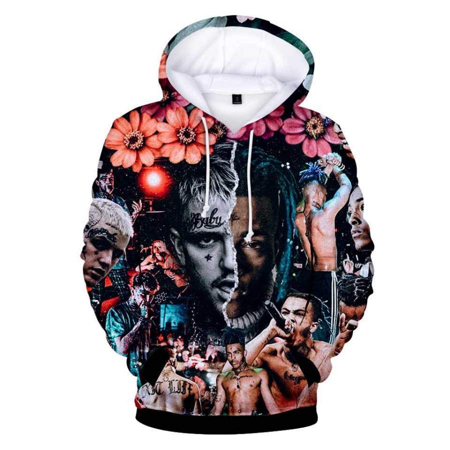 2018 New Lil Peep And XXXtentacion Fashion 3D Hoodlies Sweatshitrs Men Women Full Printed Hip Hop Sweatshirt Couple Streetwear