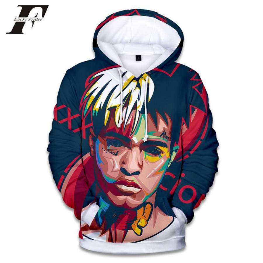 2018 Rapper XXX Tentacion Cotton Hoodies sweatshirts 3D Hip Hop Singer xxxtentacion Uniform mens hoodies Hip Hop sweatshirt