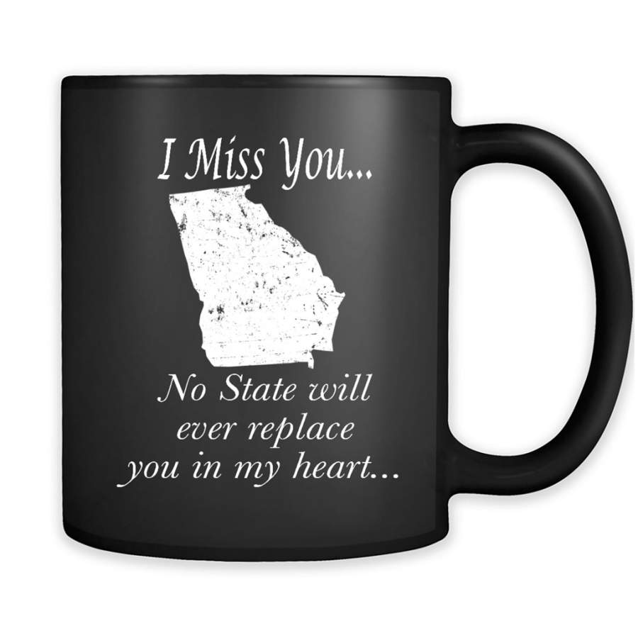 I Miss You Georgia State, No State Will Ever Replace You In My Heart – Full-Wrap Coffee Black Mug