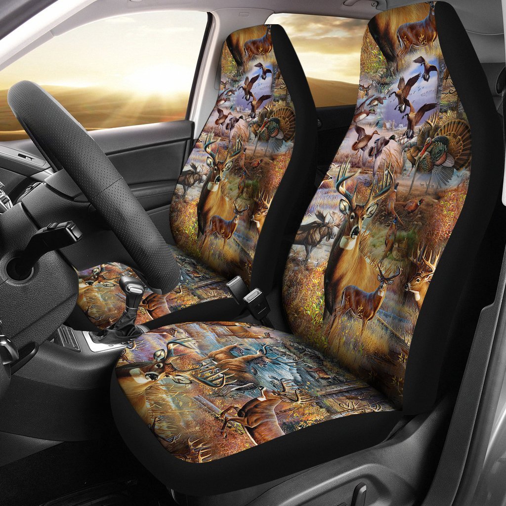 Camo Hunting Animals Art Car Seat Covers