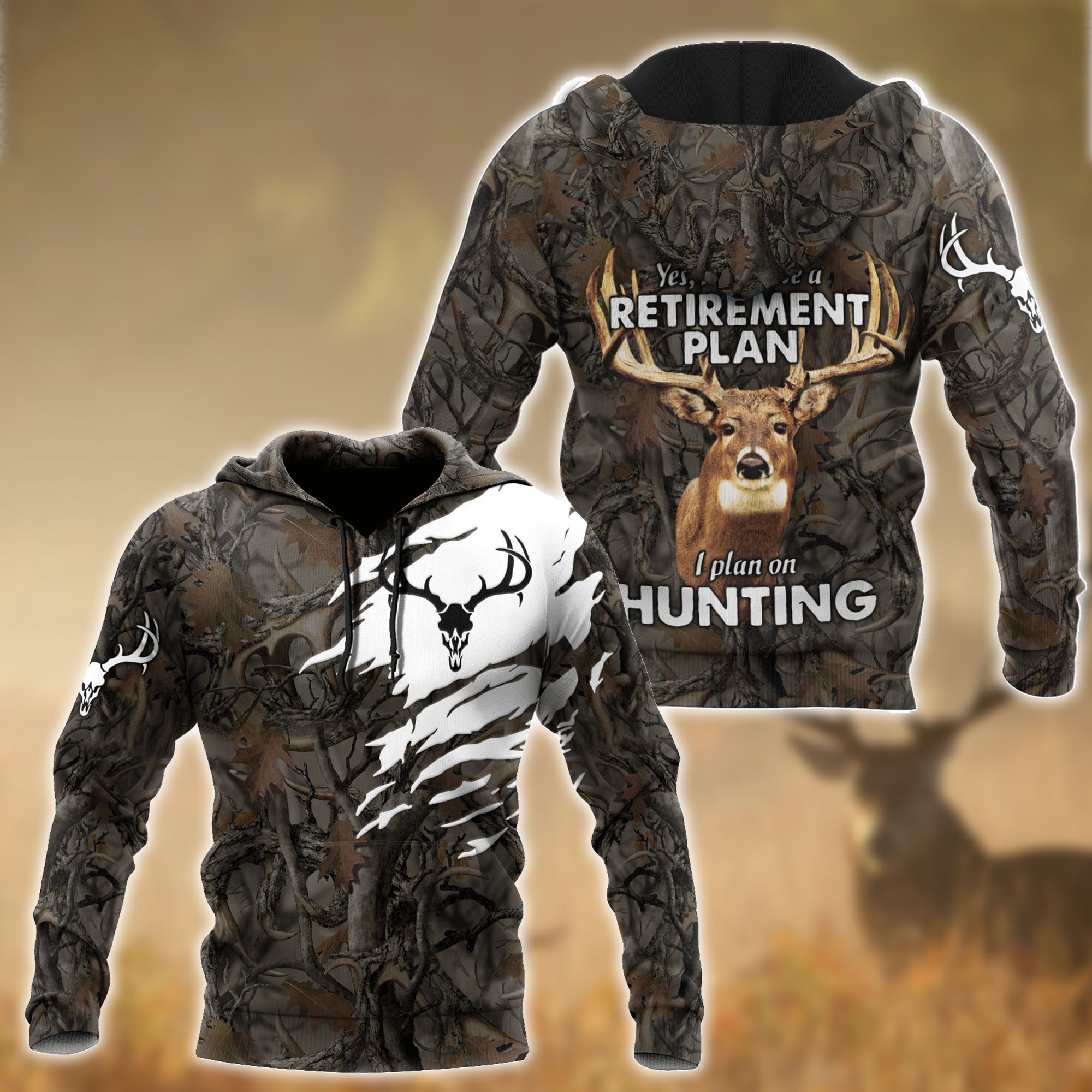 Deer Hunting 3D All Over Printed Hoodie