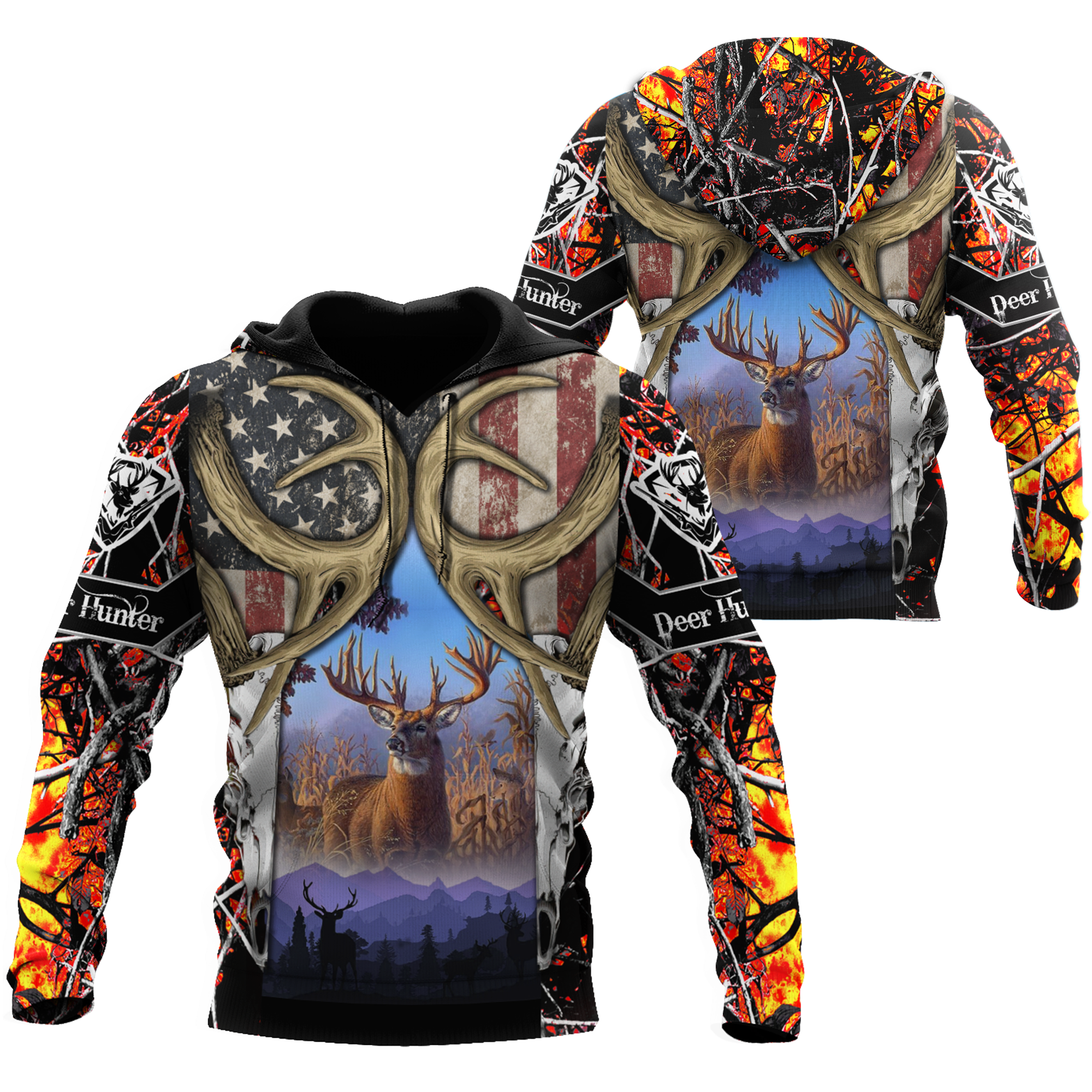 America Flag Hunting Deer Unisex Shirts DA17102001