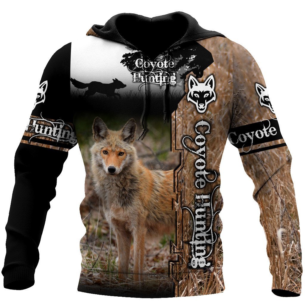 Coyote Hunting Camo II Over Printed Unisex Deluxe Shirts ML