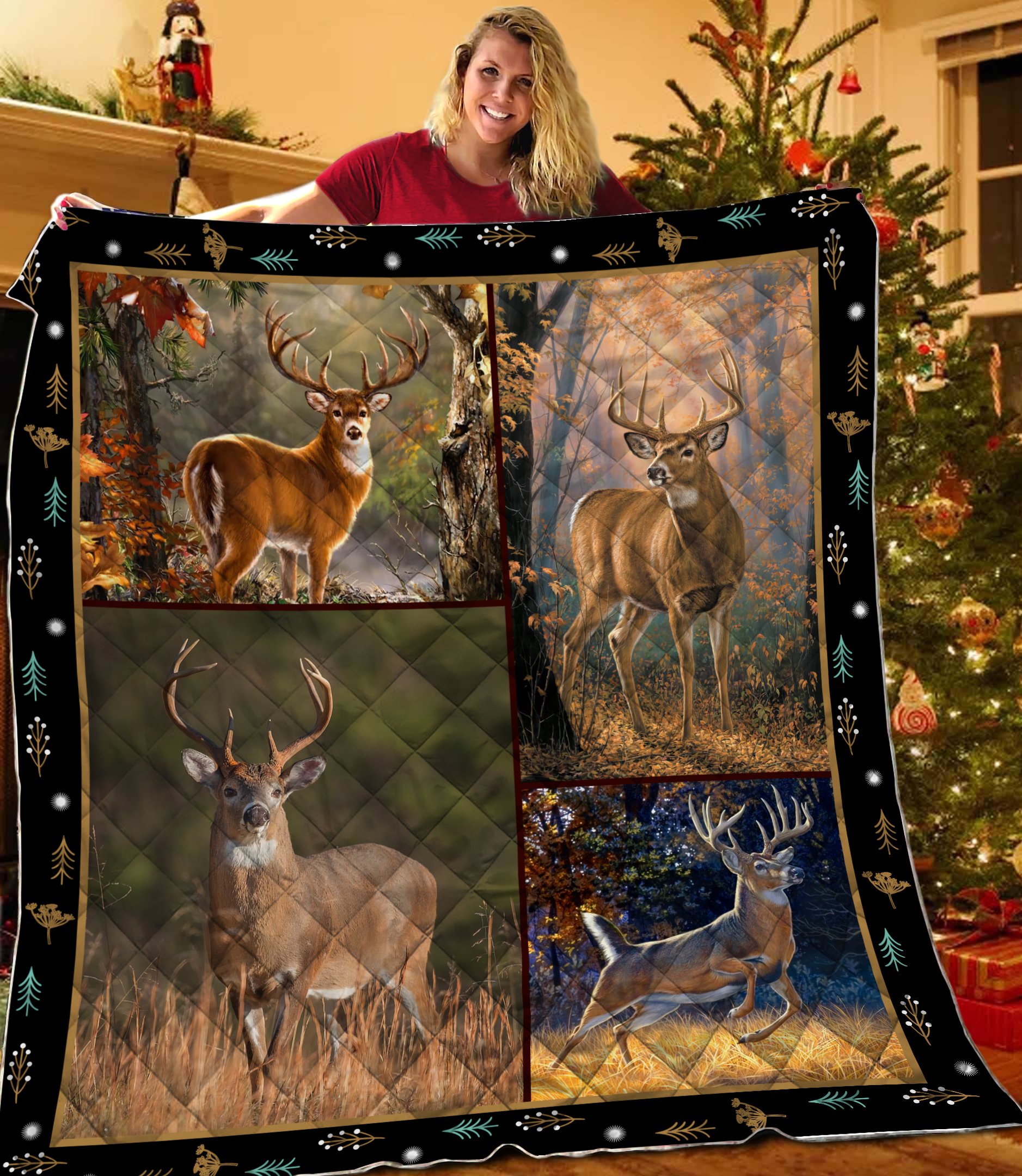 Deer Hunting 3D Quilt DD09042003-LAM