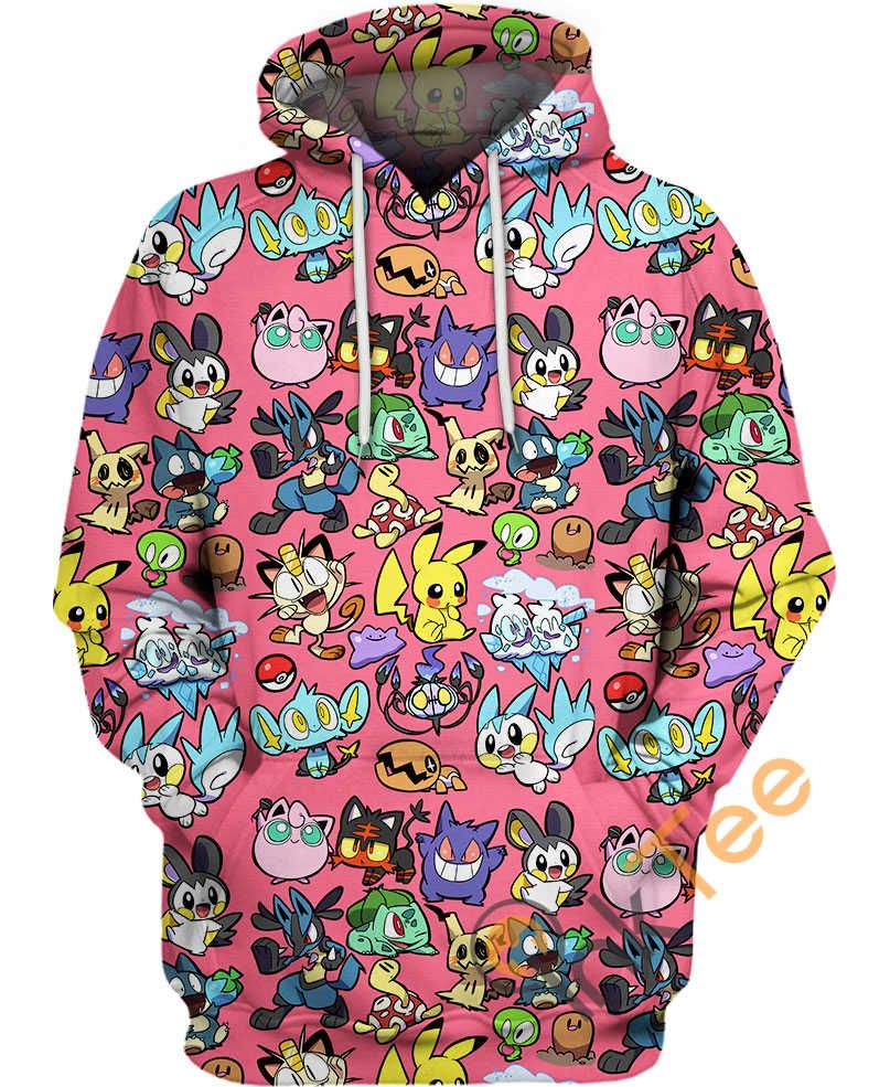 Cute Pattern Pokemon Hoodie 3D