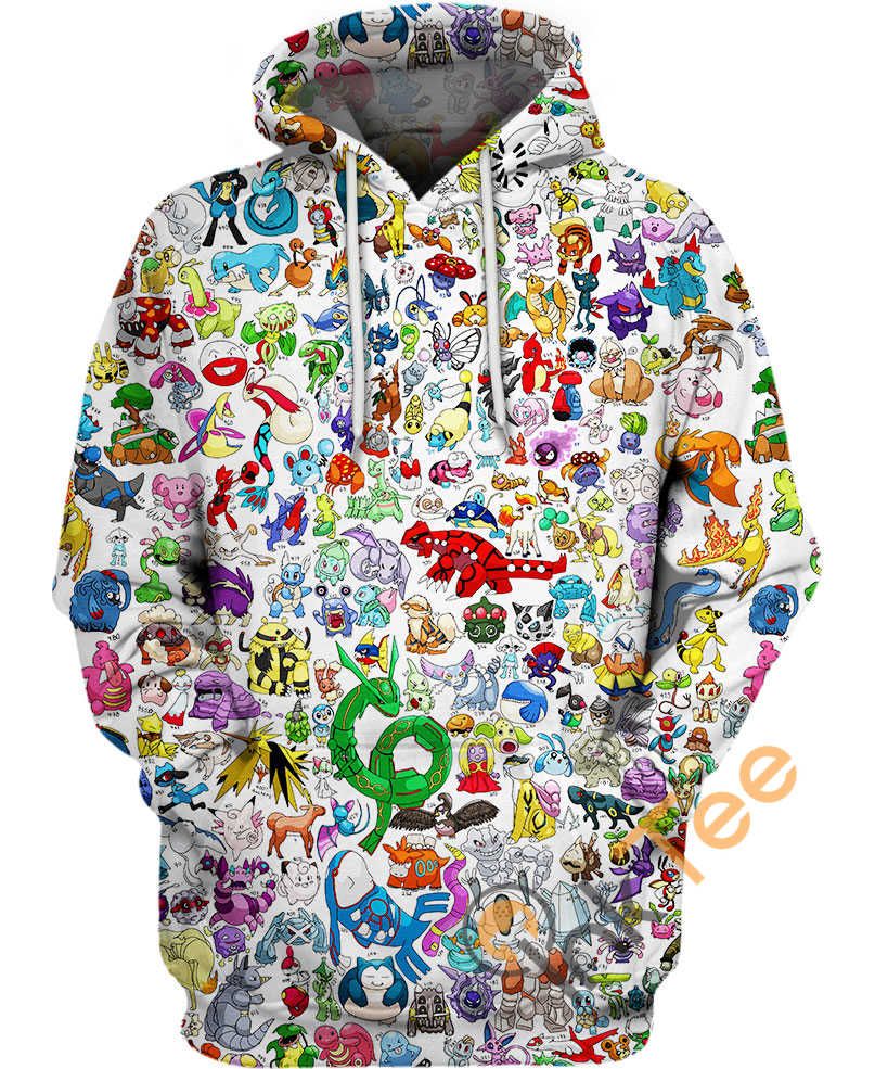 All Pokemon Hoodie 3D