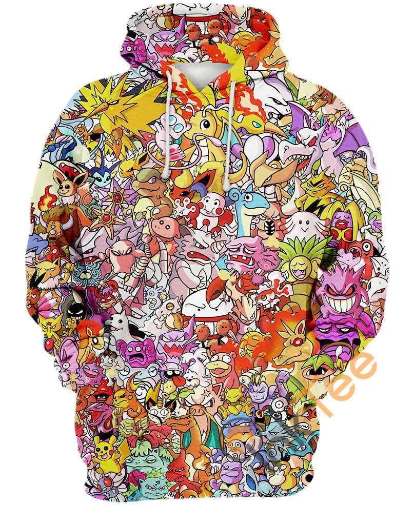 All Kanto Pokemon Hoodie 3D