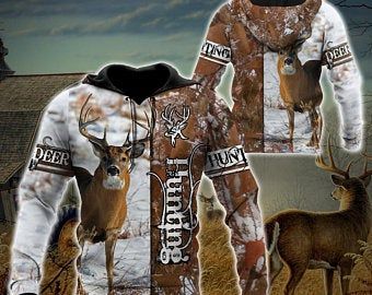 Deer Hunting Hoodie 3D Unisex S-5XL 3D All Over Print best gift personalized