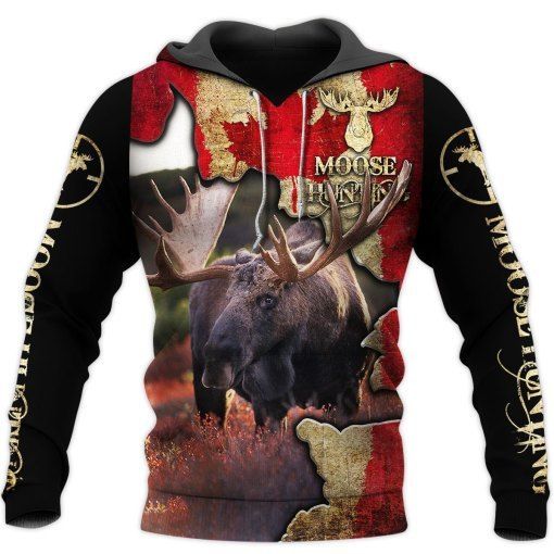 Cool Moose Hunting Unisex 3D Hoodie All Over Print KMCED