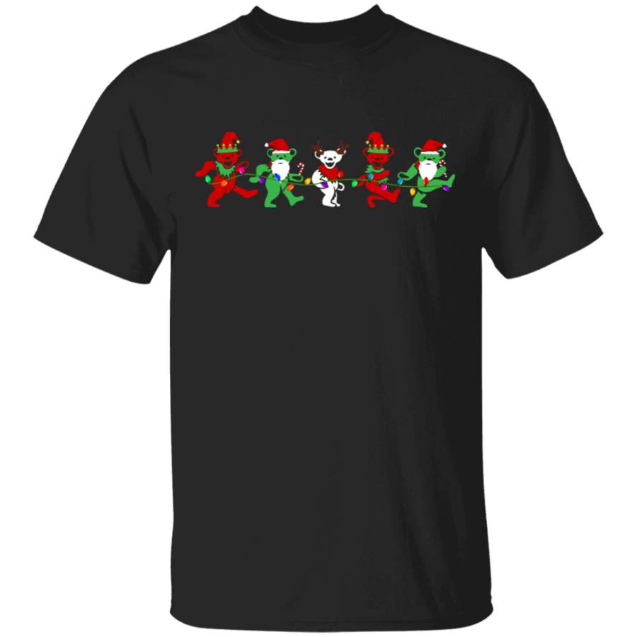 Christmas Bear Lover Shirt Dancing Bears Dead Cool Bear X-mas Grateful Christmas Gifts Christmas T-Shirt